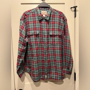 Vintage Woolrich Women’s Plaid Flannel ButtonDown Shirt Outdoor Size XL EUC